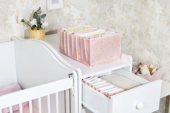 Baby Akordiyon Organizer Çekmece Düzenleyici Large (pembe) -04089 ürün görseli 1