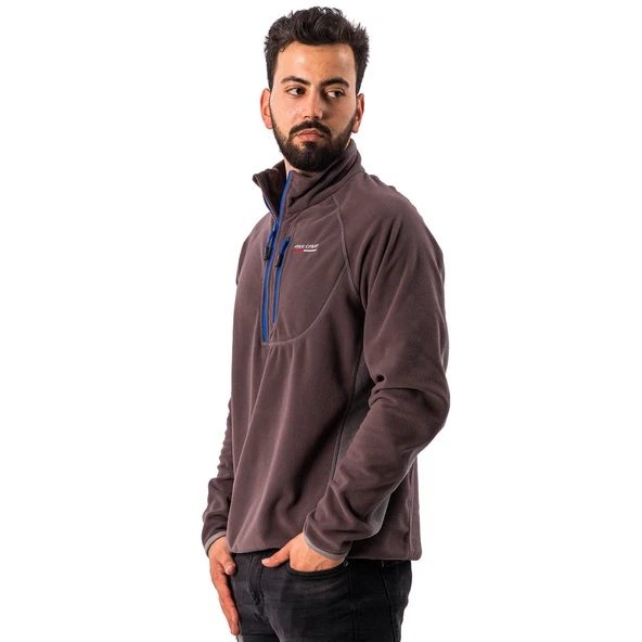 FreeCamp Man Half Zipper Fleece Polar-ANTRASİT ürün görseli 1