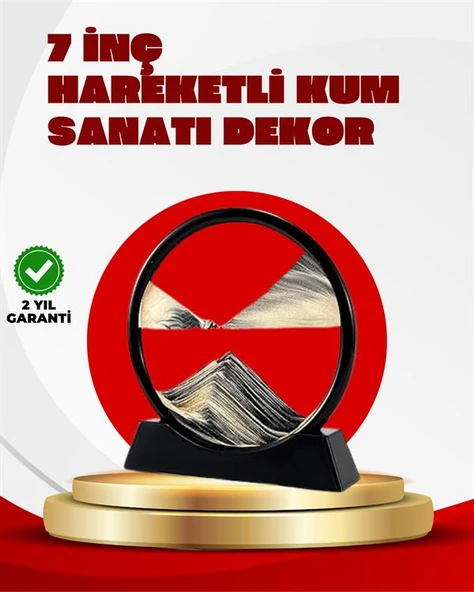 Rahatlatıcı Kum Sanatı – Yuvarlak Cam Çerçeveli Hareketli Kum Resmi, Ofis ve Ev İçin Etkileşimli Masaüstü Süs ürün görseli 1