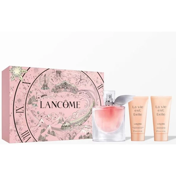 Lancome La Vie Est Belle EDP 30 ml+50 ml Duş Jeli+50 ml Losyon Kadın Parfüm Seti ürün görseli 1