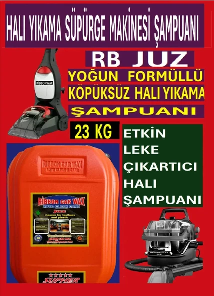 RB JUZ ( HALI  ŞAMPUANI - KOLTUK YIKAMA SÜPÜRGE MAKİNESİ ŞAMPUANI ) 23 KG ürün görseli 1