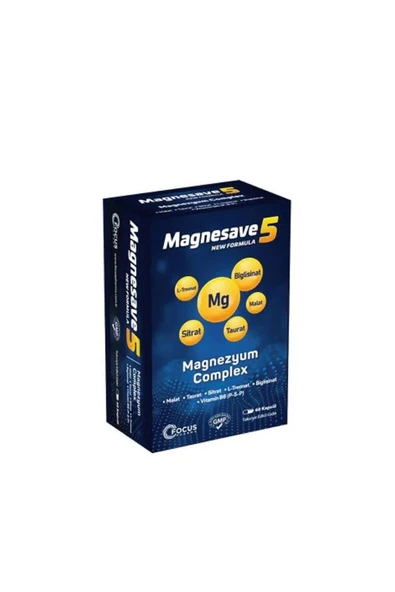 Focus Pharma Magnesave5 Magnezyum Complex 60 kapsül ürün görseli 1