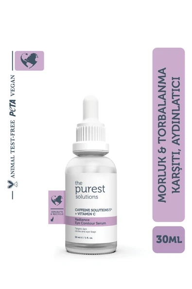 The Purest Solutions Torbalanma Karşıtı, Aydınlatıcı Kafein Göz Altı Serumu 30 ml (CAFFEİNE 5% VİTAMİN C) ürün görseli 1