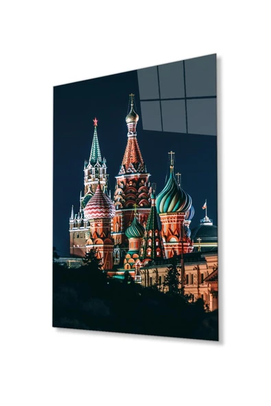 Moskova Cam Tablo 4mm Dayanıklı Temperli Cam, Moscow Glass Wall Decor ürün görseli 1