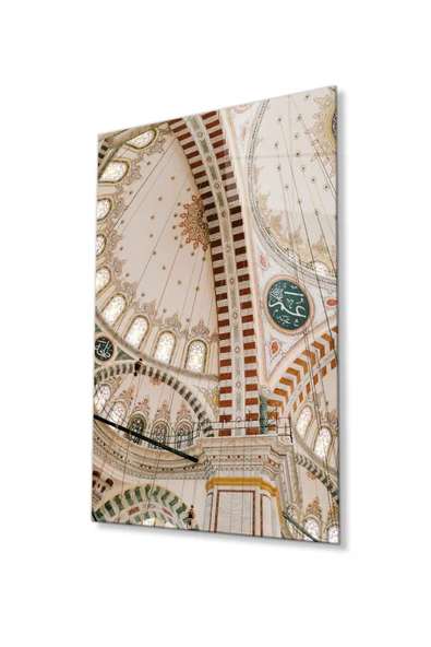 Cami Motif Dini Duvar Dekoru Cam Tablo 4mm Dayanıklı Temperli Cam ürün görseli 1