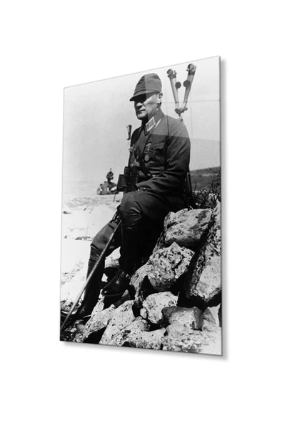Atatürk Cam Tablo 4mm Dayanıklı Temperli Cam, Atatürk Glass Wall Art ürün görseli 1