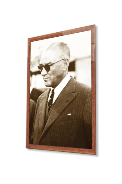 Atatürk Cam Tablo 4mm Dayanıklı Temperli Cam, Atatürk Glass Wall Art ürün görseli 1