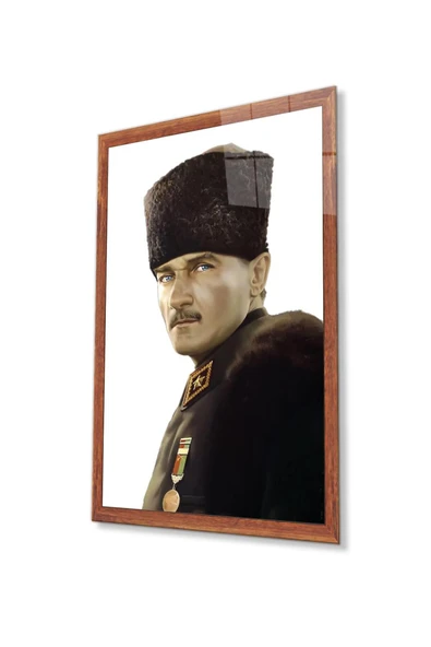 Atatürk Cam Tablo 4mm Dayanıklı Temperli Cam, Atatürk Glass Wall Art ürün görseli 1