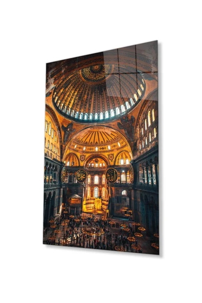 Ayasofya Camii İçi Cam Tablo 4mm Dayanıklı Temperli Cam ürün görseli 1