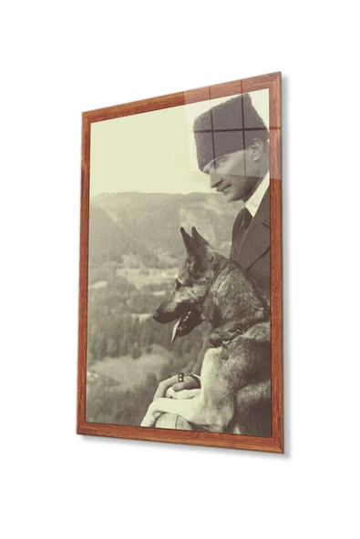 Atatürk Cam Tablo 4mm Dayanıklı Temperli Cam, Atatürk Glass Wall Art ürün görseli 1
