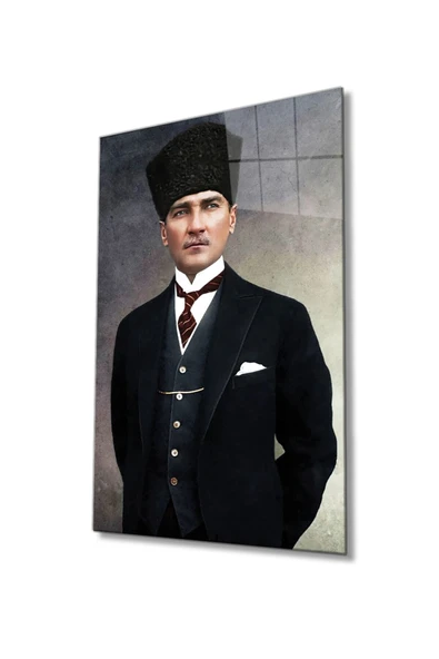 Atatürk 4mm Dayanıklı Cam Tablo Temperli Cam ürün görseli 1