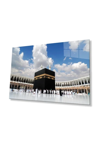 Kabe Kutsal Topraklar Dini Duvar Dekoru Cam Tablo 4mm Dayanıklı Temperli Cam ürün görseli 1