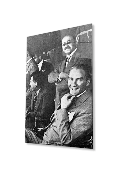 Atatürk Cam Tablo 4mm Dayanıklı Temperli Cam, Atatürk Glass Wall Art ürün görseli 1