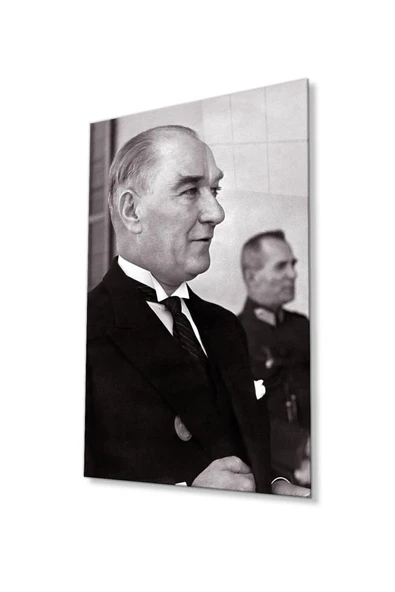 Atatürk Cam Tablo 4mm Dayanıklı Temperli Cam, Atatürk Glass Wall Art ürün görseli 1