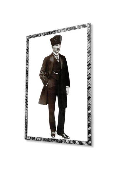 Atatürk Cam Tablo 4mm Dayanıklı Temperli Cam, Atatürk Glass Wall Art ürün görseli 1