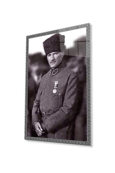 Atatürk Cam Tablo 4mm Dayanıklı Temperli Cam, Atatürk Glass Wall Art ürün görseli 1