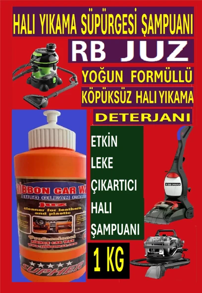 RB JUZ ( HALI ŞAMPUANI - KOLTUK YIKAMA SÜPÜRGE MAKİNESİ ŞAMPUANI ) 1 KG ürün görseli 1