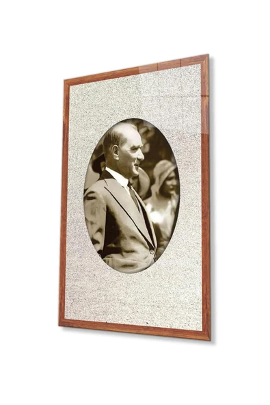 Atatürk Cam Tablo 4mm Dayanıklı Temperli Cam, Atatürk Glass Wall Art ürün görseli 1