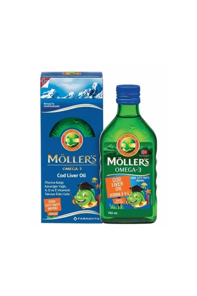 Möller's Omega-3 Balık Yağı Şurubu Tutti Frutti 150 ml ürün görseli 1