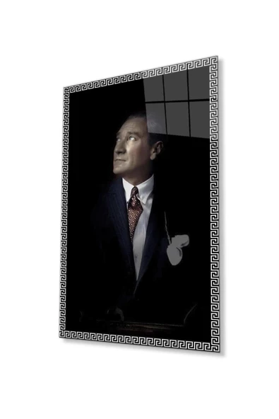 Atatürk Cam Tablo 4mm Dayanıklı Temperli Cam, Atatürk Glass Wall Art ürün görseli 1