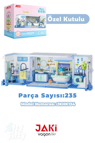 JAKİ Nanci Serisi Banyo / Duş 235 Parça Oyuncak Yapım Seti -FFJKHK134 ürün görseli 1