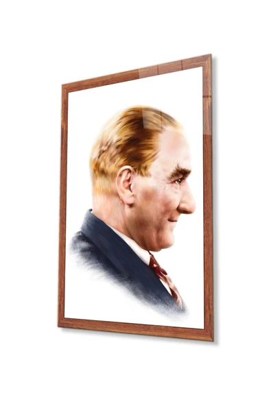 Atatürk Cam Tablo 4mm Dayanıklı Temperli Cam, Atatürk Glass Wall Art ürün görseli 1