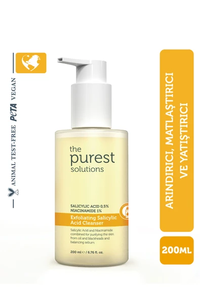 The Purest Solutions Yağlı Ve Karma Ciltler Için Siyah Nokta Karşıtı Temizleme Jeli 200 Ml ürün görseli 1