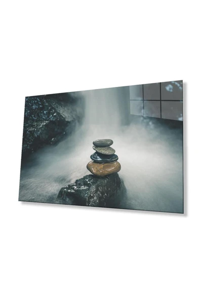Taşlar Cam Tablo 4mm Dayanıklı Temperli Cam stones Glass Wall Art ürün görseli 1