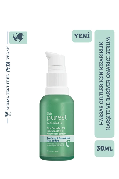 The Purest Solutions Hassas Ciltler İçin Kızarıklık Karşıtı ve Bariyer Onarıcı Cica Serum 30 ml ürün görseli 1