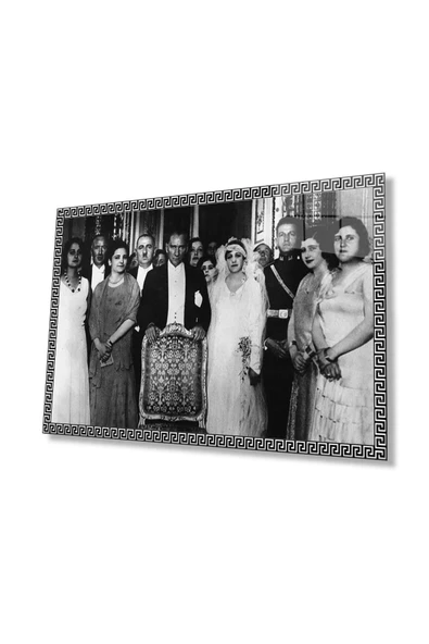Atatürk Cam Tablo 4mm Dayanıklı Temperli Cam, Atatürk Glass Wall Art ürün görseli 1