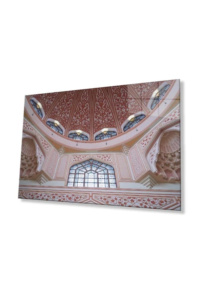Cami Motif Dini İslami Duvar Dekoru Cam Tablo 4mm Dayanıklı Temperli Cam ürün görseli 1