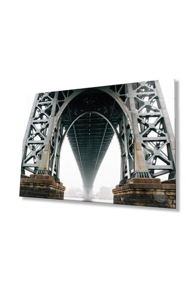 Köprü Cam Tablo 4mm Dayanıklı Temperli Cam, Bridge Glass Wall Decor ürün görseli 1