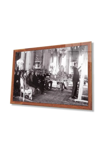 Atatürk Cam Tablo 4mm Dayanıklı Temperli Cam, Atatürk Glass Wall Art ürün görseli 1