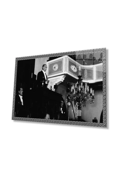 Atatürk Cam Tablo 4mm Dayanıklı Temperli Cam, Atatürk Glass Wall Art ürün görseli 1