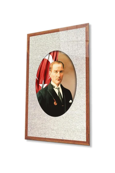 Atatürk Cam Tablo 4mm Dayanıklı Temperli Cam, Atatürk Glass Wall Art ürün görseli 1