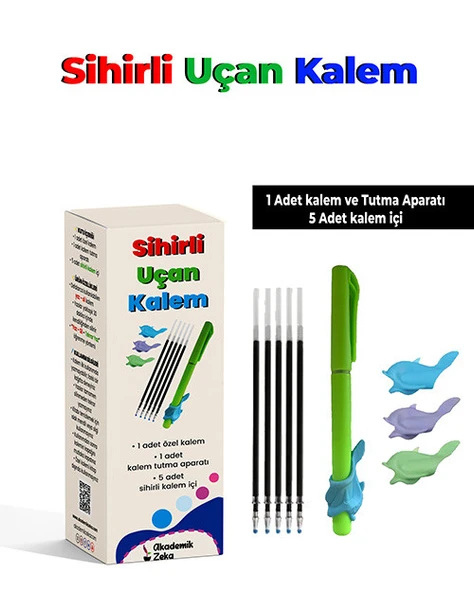 Sihirli uçan kalem ( 5 adet kalem içi - 1 adet kalem ve tutma aparatı) ürün görseli 1