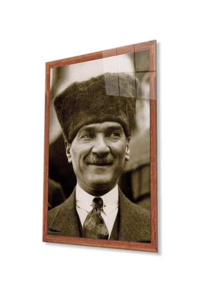 Atatürk Cam Tablo 4mm Dayanıklı Temperli Cam, Atatürk Glass Wall Art ürün görseli 1