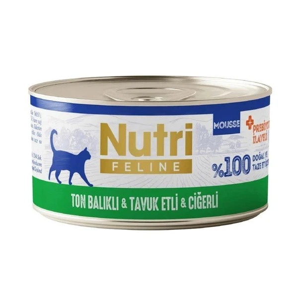 Nutri Feline Ton, Tavuk ve Ciğerli Tahılsız Kedi Konservesi 70 Gr ürün görseli 1