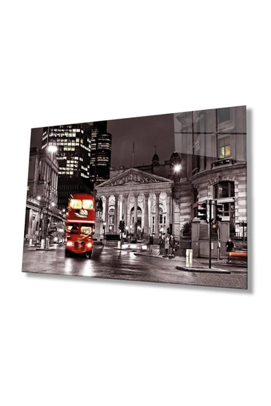 Londra Cam Tablo 4mm Dayanıklı Temperli Cam, London Glass Wall Decor ürün görseli 1