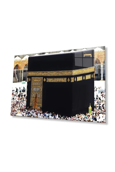 Kabe Kutsal Topraklar Dini Duvar Dekoru Cam Tablo 4mm Dayanıklı Temperli Cam ürün görseli 1