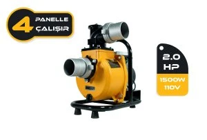 Mexxsun - İnges 4 adet güneş paneliyle çalışan SOLAR DC YÜZEY POMPA 2 HP 1500 Watt 110 Volt ürün görseli 1
