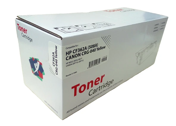 HP CF-362A CANON CRG-040Y SARI MUADİL TONER ürün görseli 1