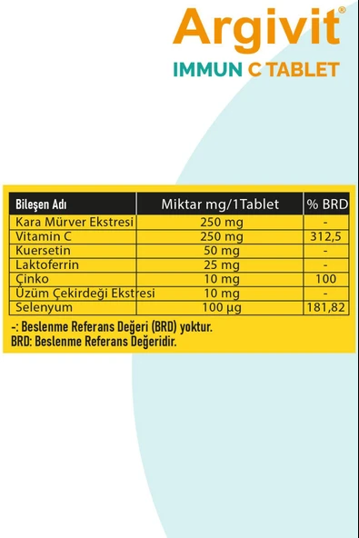 Argivit Immun C 30 Tablet 2 Adet - Resim 5