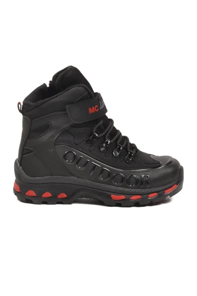 Mc Jamper Siyah Kırmızı Polarlı Kaymaz Fermuarlı Unisex Outdoor Çocuk Bot 2115 F ürün görseli 1