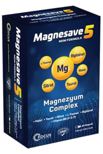 Orqinel Magnesave5 Magnezyum Complex 60 Kapsül ürün görseli 1
