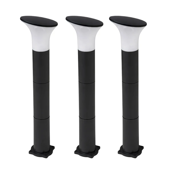 Kuğu Set Üstü Bahçe Duvar Armatürü 3’lü Set 80 cm Modern Dış Mekan Villa Duvar Aplik Lambası ürün görseli 1
