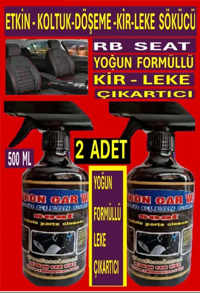 2 ADET RB SEAT (Koltuk-döşeme Kumaş Genel Temizleyici ,- Etkin Leke Çıkartıcı) 500 ML ürün görseli 1