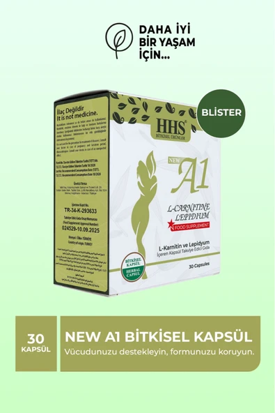 Hhs NEW A1 L-CARNTINE LEPDIUM 30 KAPSÜL BLİSTER ürün görseli 1