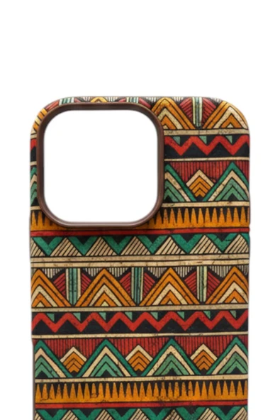 iPhone 16 Pro Max Doğal Mantar Dokulu Magsafe Kılıf Etnik Tribal ürün görseli 1