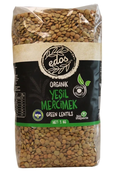 Edos Organik Yeşil Mercimek 1 Kg ürün görseli 1